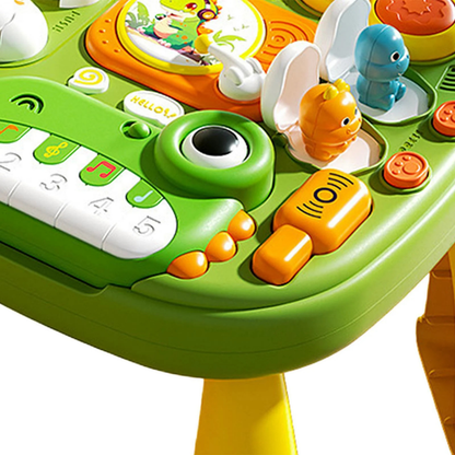 Table d’Activités Dinosaure Montessori – Piano Musical, Lumières & Jeux Sensoriels