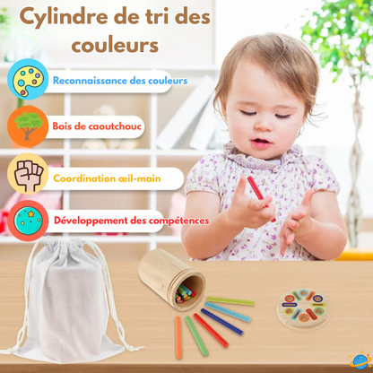 Jeu éducatif en bois – Tri et association sensorielle inspirés Montessori