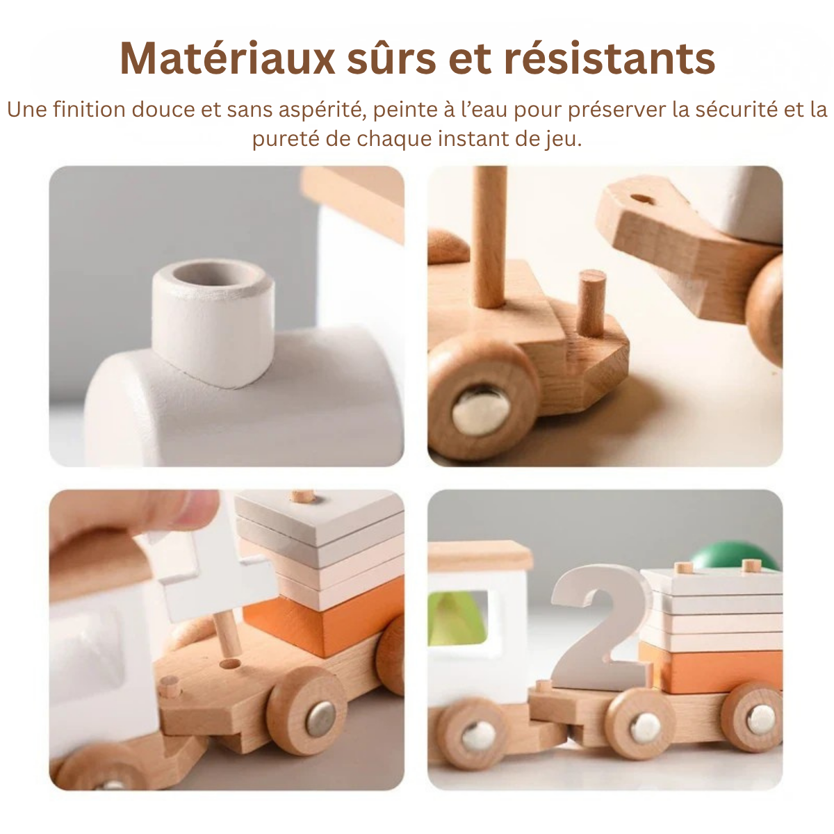 Train en Bois Montessori – Jouet éducatif et créatif pour enfants