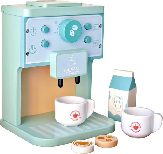 Machine à Café en Bois Montessori – Jeu d’Imitation Évolutif pour Enfants