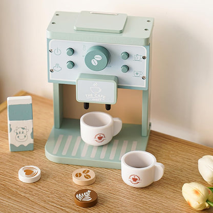 Machine à Café en Bois Montessori – Jeu d’Imitation Évolutif pour Enfants