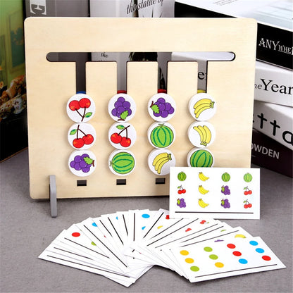 Jeu de logique en bois – Puzzle éducatif Montessori évolutif