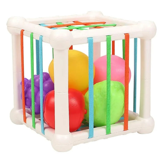 Jouet Montessori évolutif – Cube éducatif de fruits colorés pour éveil et motricité