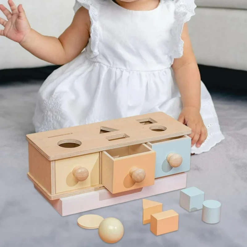 Jouet Montessori Évolutif en Bois – Jouet Sensoriel & Éducatif Bébé