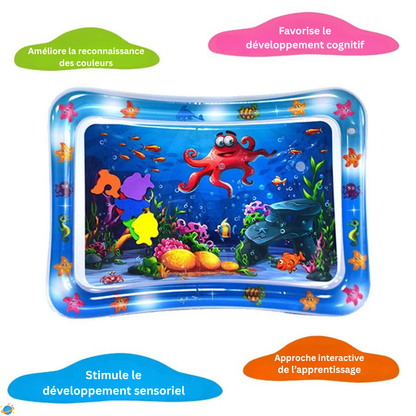 Tapis d’Éveil Aquatique Gonflable – Jeu Sensoriel Montessori Bébé