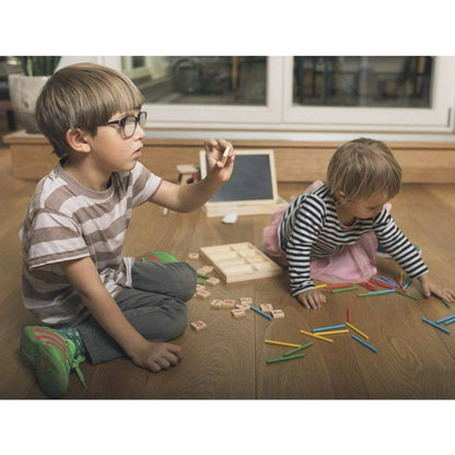 Bâtonnets de calcul en bois – Jeu de mathématiques Montessori éducatif