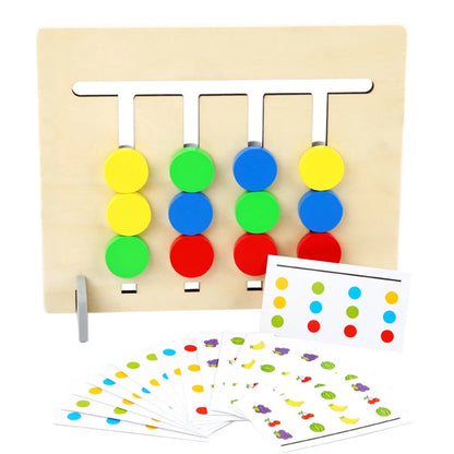 Jeu de logique en bois – Puzzle éducatif Montessori évolutif