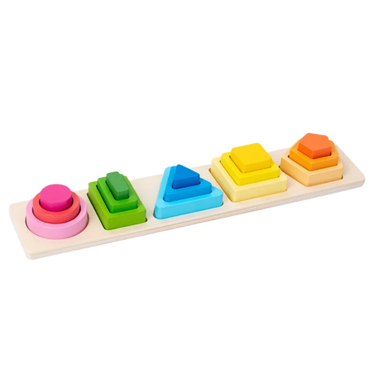 Formes géométriques en bois – Jeu éducatif Montessori évolutif