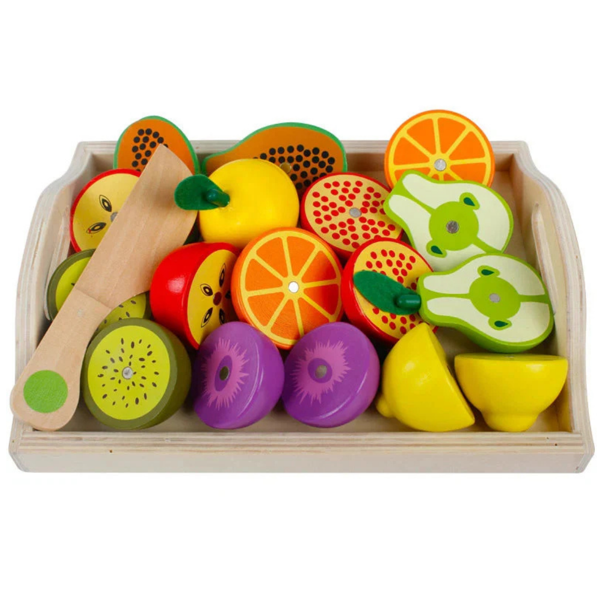 Fruits et Légumes en Bois à Découper – Jeu Montessori d’Imitation Cuisine