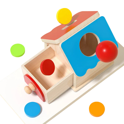 Boîte Montessori en Bois – Jeux d’Encastrement et Permanence de l’Objet