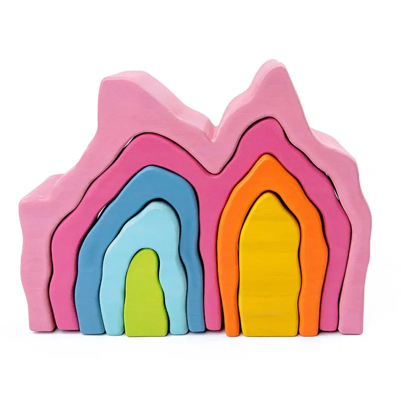 Jouet Montessori évolutif – Jeu de construction et de logique en bois éducatif