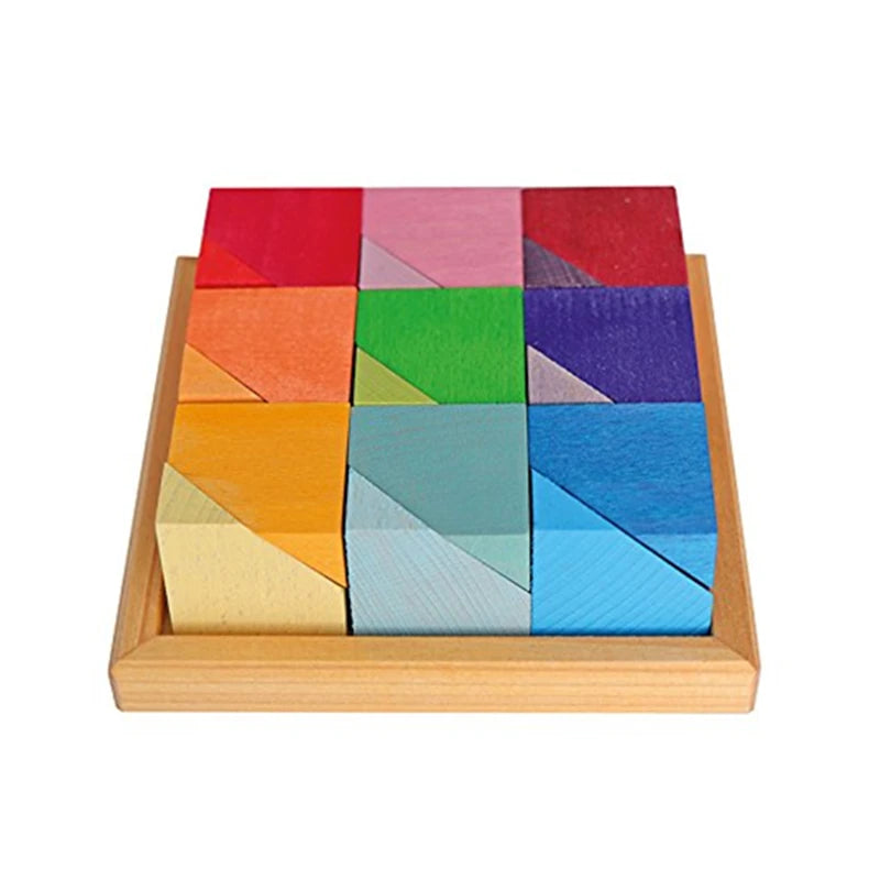 Jouet Montessori évolutif – Jeu de construction et de logique en bois éducatif