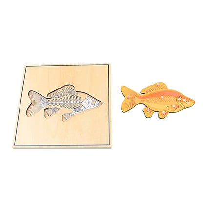 Puzzle éducatif en bois Montessori – Animaux et squelettes