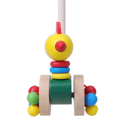 Jouet à Pousser en Bois Montessori – Compagnon de Marche pour Bébé et Enfant