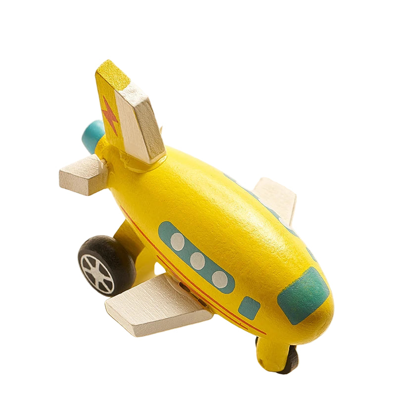 Mini Véhicules en Bois Montessori – Jouets Éducatifs Colorés