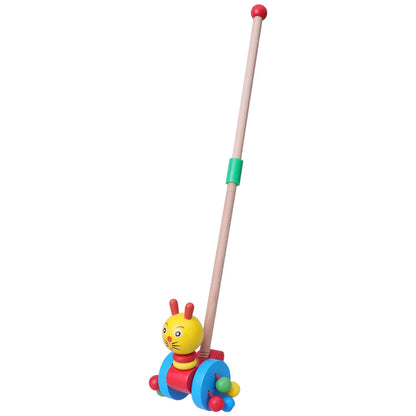 Jouet à Pousser en Bois Montessori – Compagnon de Marche pour Bébé et Enfant