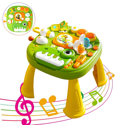 Table d’Activités Dinosaure Montessori – Piano Musical, Lumières & Jeux Sensoriels