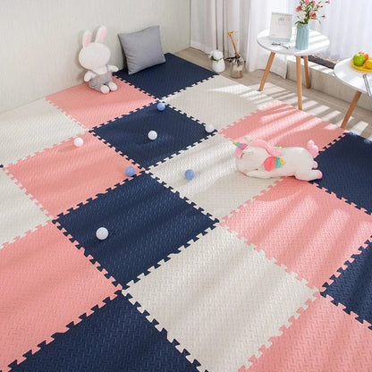 Tapis de Jeu Montessori en Dalles Puzzle – Sol Doux pour Bébé et Enfant (16 Pièces)