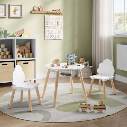 Table avec 2 Chaises Montessori en Bois – Ensemble d’Apprentissage et de Jeu