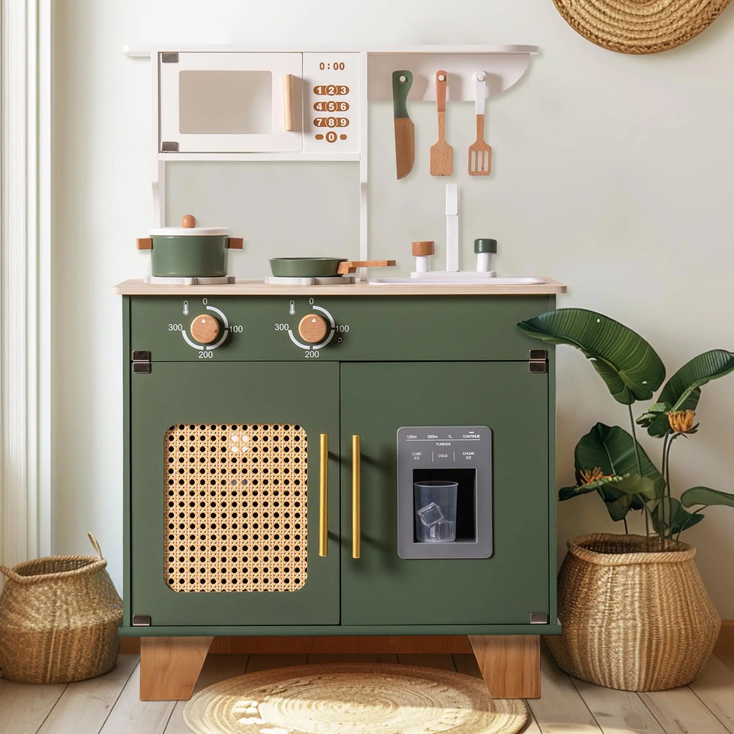 Cuisine en Bois Montessori pour Enfant – Jeu d’Imitation avec Accessoires