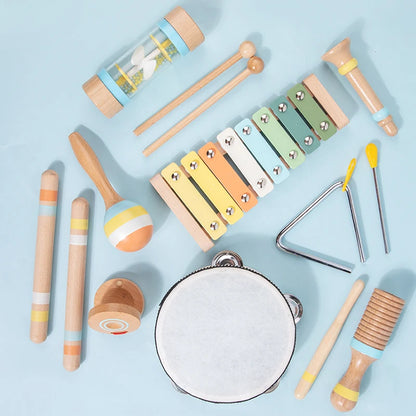 Set d’instruments de musique en bois – Jeu Montessori éducatif et sensoriel
