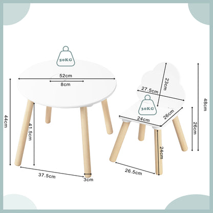 Table avec 2 Chaises Montessori en Bois – Ensemble d’Apprentissage et de Jeu