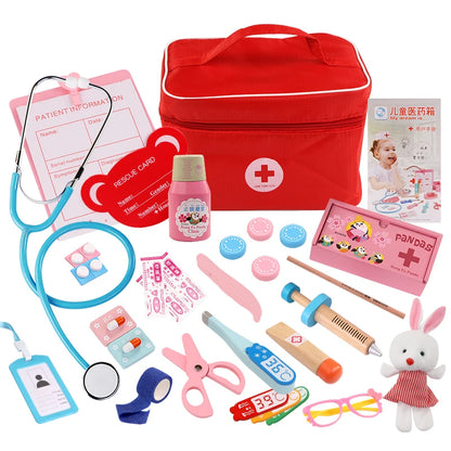 Jouet Montessori évolutif – Kit docteur en bois éducatif et jeu d’imitation