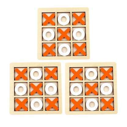 Jouet Montessori évolutif – Jeu de morpion en bois éducatif et puzzle logique