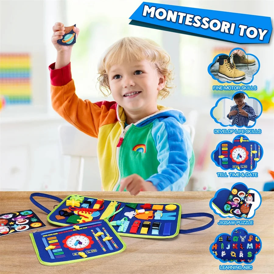 Jouet Montessori Évolutif – Busy Board Éducatif