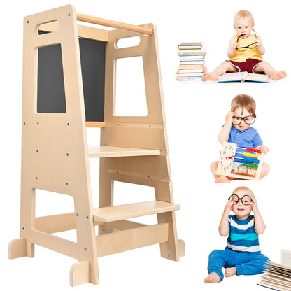 Tour d’Observation Montessori Évolutive – Avec Tableau Noir Double Face