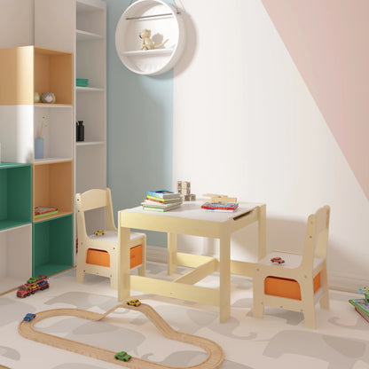 Table en bois avec 2 chaises – Ensemble mobilier enfant pour activités et jeux