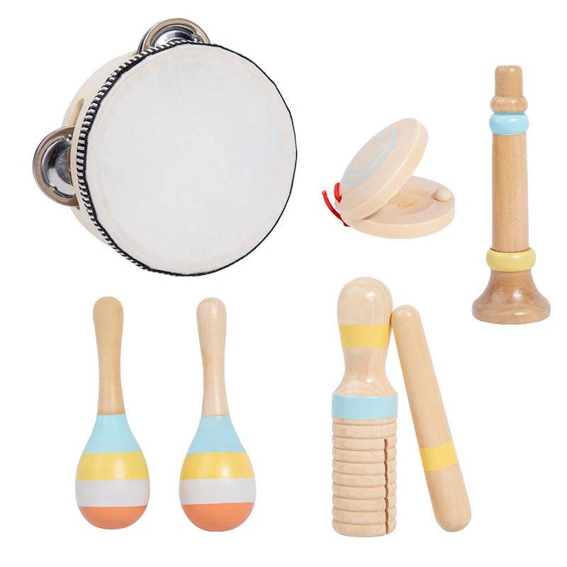 Set d’instruments de musique en bois – Jeu Montessori éducatif et sensoriel