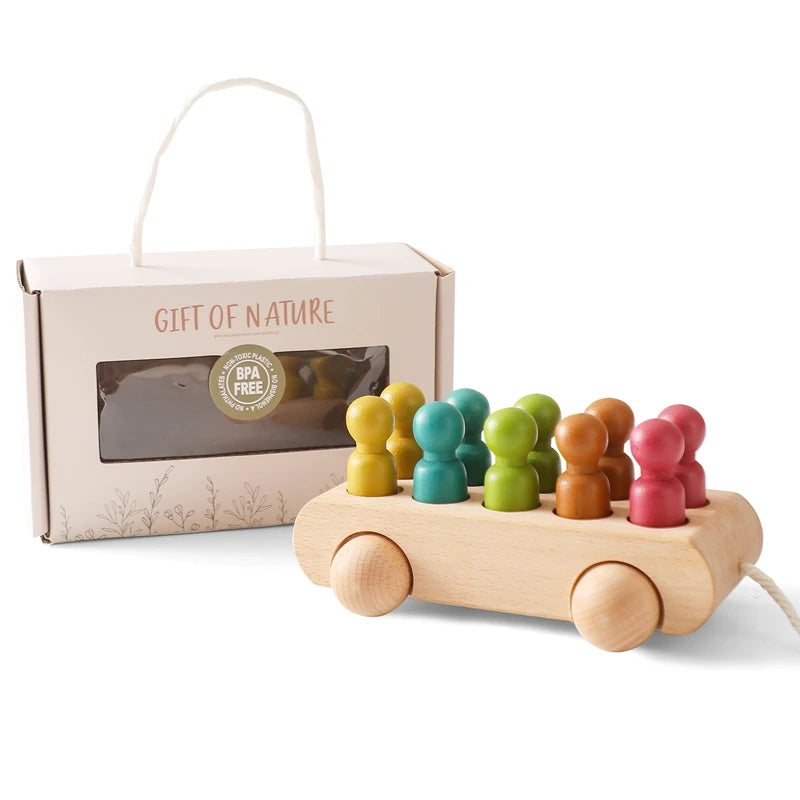 Train en Bois Montessori – Jouet éducatif et créatif pour enfants