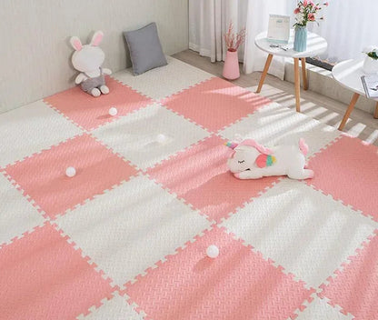 Tapis de Jeu Montessori en Dalles Puzzle – Sol Doux pour Bébé et Enfant (16 Pièces)
