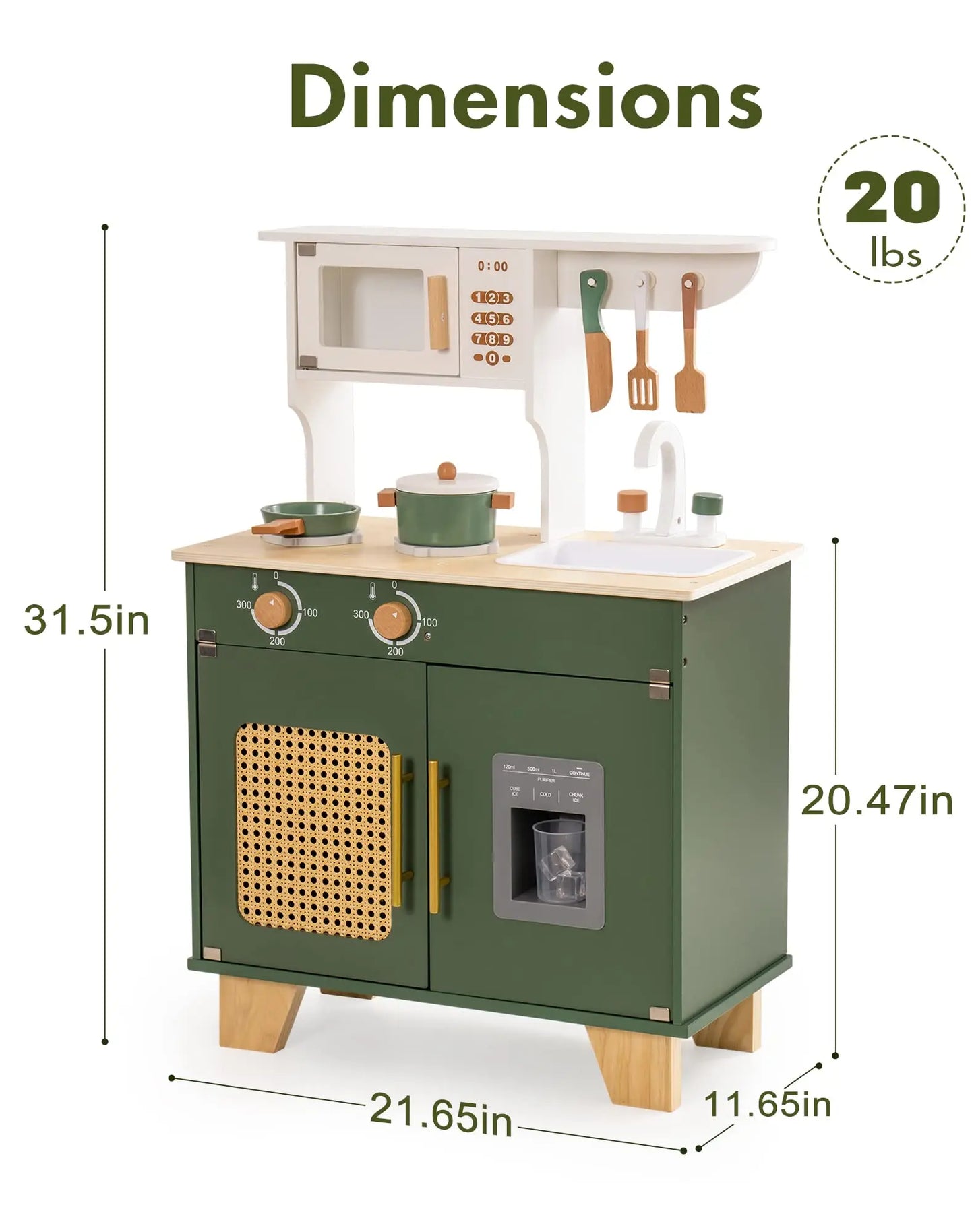 Cuisine en Bois Montessori pour Enfant – Jeu d’Imitation avec Accessoires