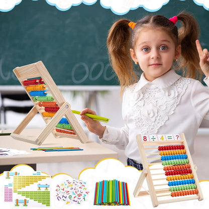 Abacus en bois – Jeu de calcul Montessori éducatif et évolutif