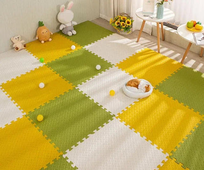 Tapis de Jeu Montessori en Dalles Puzzle – Sol Doux pour Bébé et Enfant (16 Pièces)