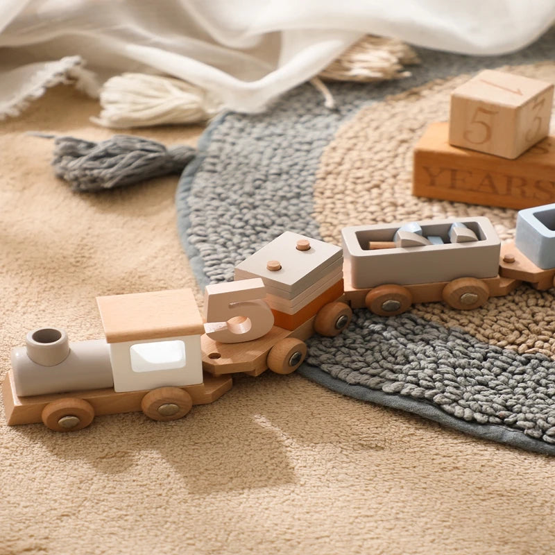 Train en Bois Montessori – Jouet éducatif et créatif pour enfants