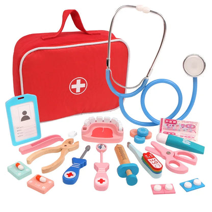 Jouet Montessori évolutif – Kit docteur en bois éducatif et jeu d’imitation