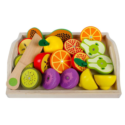 Fruits et Légumes en Bois à Découper – Jeu Montessori d’Imitation Cuisine