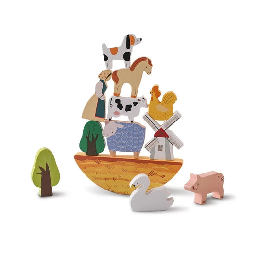 Jeu d’équilibre en bois – Forêt et maisons Montessori évolutives