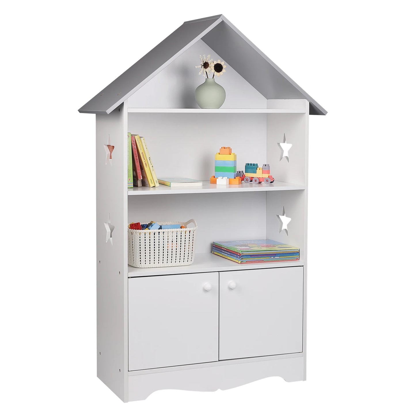 Bibliothèque en Bois Montessori avec Rangement – Étagère Éducative et Décorative