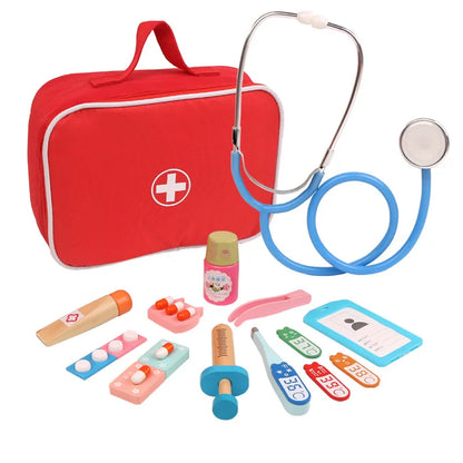 Jouet Montessori évolutif – Kit docteur en bois éducatif et jeu d’imitation