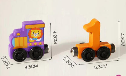 Train Magnétique en Bois Montessori – Apprentissage des Chiffres et Jeu Éducatif