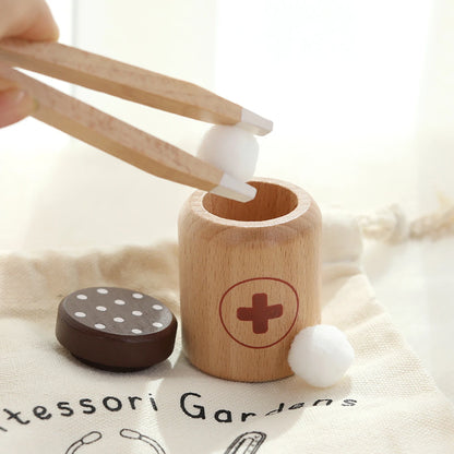 Set de Docteur Montessori en Bois – Kit Médical Éducatif avec Accessoires