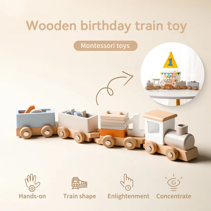 Train en Bois Montessori – Jouet éducatif et créatif pour enfants