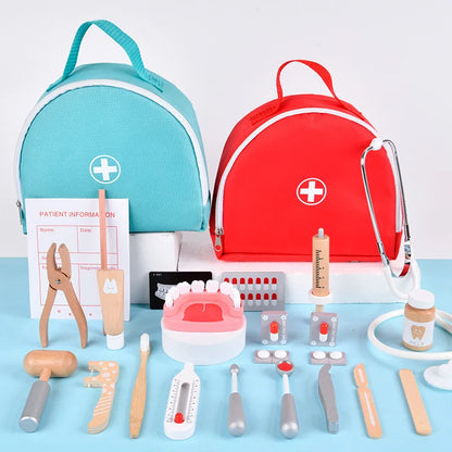 Jouet Montessori évolutif – Kit docteur en bois éducatif et jeu d’imitation