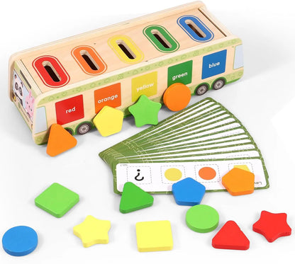 Jeu de Tri Montessori en Bois – Formes et Couleurs à Associer