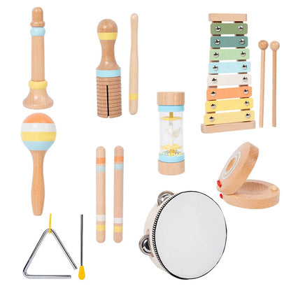 Set d’instruments de musique en bois – Jeu Montessori éducatif et sensoriel