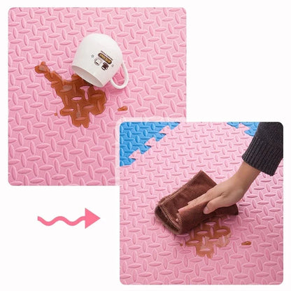 Tapis de Jeu Montessori en Dalles Puzzle – Sol Doux pour Bébé et Enfant (16 Pièces)